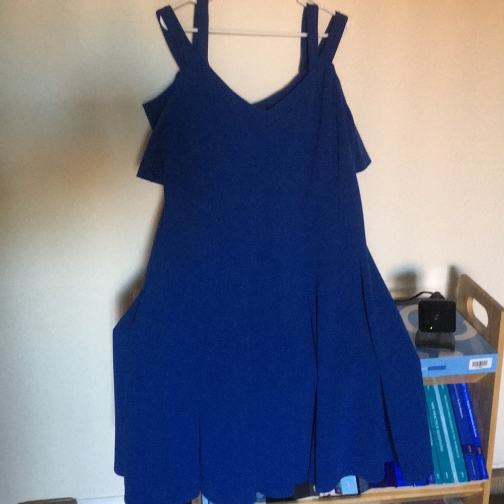 Lane Bryant Blue Off the Shoulder Dress
